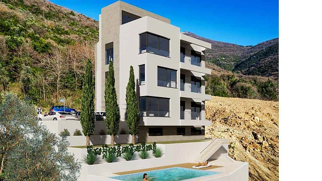 Land plot with a residential building with 8 apartments and a swimming pool in Donja Lastva — photo 12